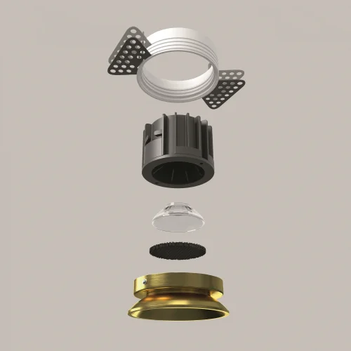 Светильник точечный LED Round DL058-12W3K-TRS-BS Maytoni латунь на 1 лампу, основание латунь в стиле современный для затирки фото 14