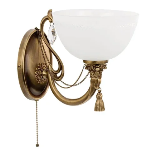 Бра Roma ROM-K-1(P) Kutek белый на 1 лампа, основание бронзовое в стиле классический 