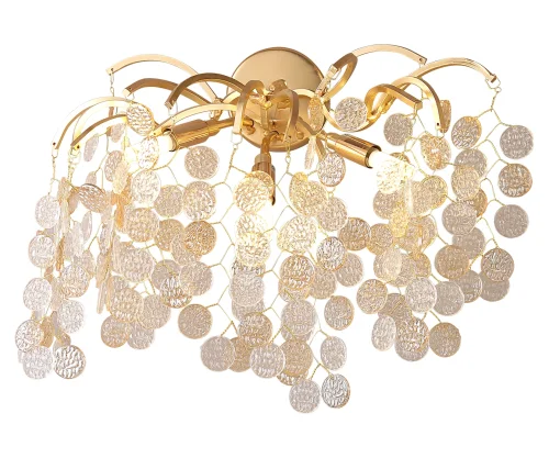 Бра Авани 07873,33 Kink Light прозрачный на 3 лампы, основание золотое в стиле 10086 флористика ветви