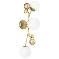 Бра Croco 815533 Lightstar белый 3 лампы, основание золотое в стиле современный флористика арт-деко 