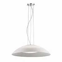 Светильник подвесной LENA SP3 D64 BIANCO Ideal Lux белый на 3 лампы, основание хром в стиле современный 