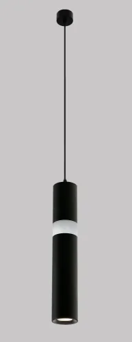 Светильник подвесной LED CLT 038C360 BL Crystal Lux чёрный на 1 лампу, основание чёрное в стиле современный трубочки фото 4