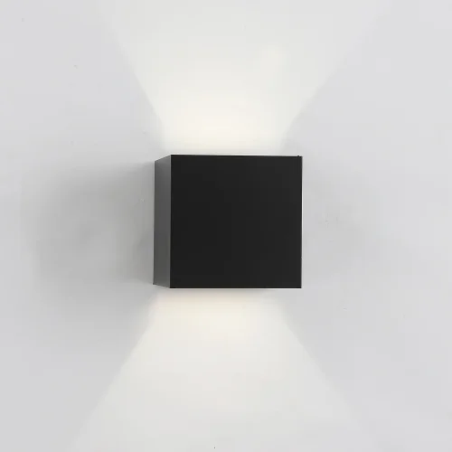 Настенный светильник уличный LED CLT 520W BL Crystal Lux уличный IP54 чёрный на 1 лампу, плафон чёрный в стиле современный LED фото 2