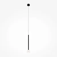 Светильник подвесной LED Bubble dream MOD383PL-L4B3K Maytoni прозрачный на 1 лампу, основание чёрное в стиле современный хай-тек 