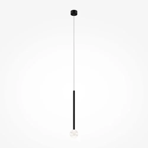 Светильник подвесной LED Bubble dream MOD383PL-L4B3K Maytoni прозрачный на 1 лампу, основание чёрное в стиле современный хай-тек 