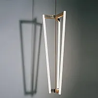 Светильник подвесной Tube 154917-60 ImperiumLoft белый 3 лампы, основание золотое в стиле современный 