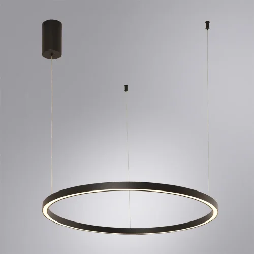 Светильник подвесной LED Smooth A2223SP-1BK Arte Lamp чёрный 1 лампа, основание чёрное в стиле минимализм современный кольца фото 2