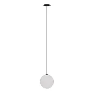 Светильник подвесной LED встраиваемый Luna P039PL-5W4K-20INS-B Maytoni белый на 1 лампу, основание чёрное в стиле современный хай-тек шар