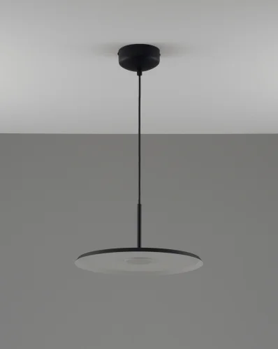 Светильник подвесной LED Keiro V11102-PL Moderli чёрный на 1 лампу, основание чёрное в стиле современный 
