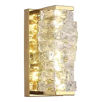 Бра LED Enterprise LSP-7066 Lussole прозрачный 1 лампа, основание золотое в стиле современный 