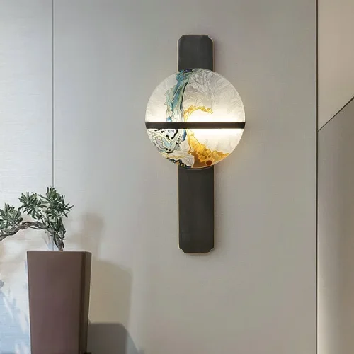 Настенный светодиодный светильник AKIRA WALL STAND 167358-26 ImperiumLoft разноцветный на 1 лампу, основание латунь в стиле современный арт-деко фото 2