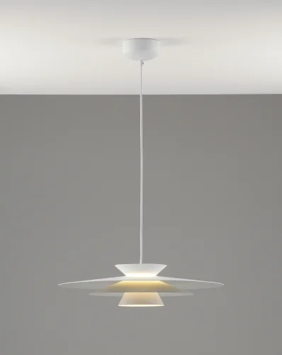 Светильник подвесной LED Chester V11110-PL Moderli белый на 1 лампу, основание белое в стиле современный фото 2 Светильник подвесной LED Chester V11110-PL Moderli белый на 1 лампу, основание белое в стиле современный фото 2