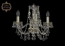 Люстра подвесная хрустальная 11.26.3.141.Gd.B Bohemia Art Classic прозрачная на 3 лампы, основание золотое в стиле классика 
