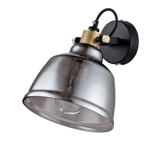 Бра лофт Irving T163-01-C Maytoni прозрачный на 1 лампа, основание чёрное бронзовое в стиле современный 