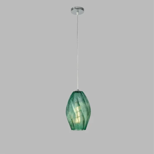 Светильник подвесной Tide 8290/1A Lumion зелёный на 1 лампу, основание хром в стиле современный фото 5