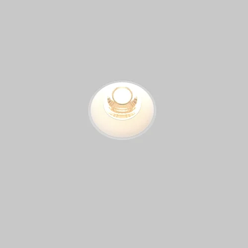 Светильник точечный LED Round DL058-7W3K-TRS-W Maytoni белый 1 лампа, основание белое в стиле современный для затирки фото 5