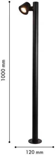 Парковый светильник LED Bio 4744-1F Favourite уличный IP54 чёрный на 1 лампу, плафон чёрный в стиле современный LED фото 3
