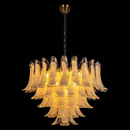 Люстра подвесная Лилу / Lilou 10600/800 Clear LOFT IT белая прозрачная на 18 ламп, основание бронзовое в стиле фото 2 Люстра подвесная Лилу / Lilou 10600/800 Clear LOFT IT белая прозрачная на 18 ламп, основание бронзовое в стиле фото 2