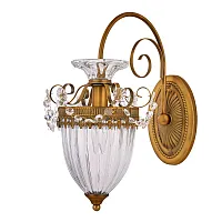 Бра Хрустальный A4410AP-1SR Arte Lamp прозрачный 1 лампа, основание латунь в стиле классический 