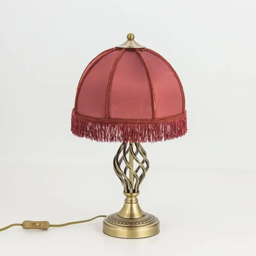 Настольная лампа Базель CL407803 Citilux красная 1 лампа, основание бронзовое металл в стиле классический кантри  фото 4