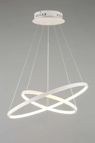 Светильник подвесной LED Pesaro OML-04803-64 Omnilux белый 1 лампа, основание белое в стиле хай-тек кольца фото 3