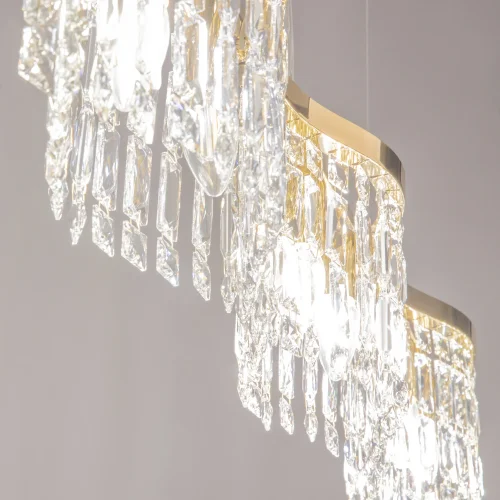 Люстра подвесная Dune DIA005PL-06G Maytoni прозрачная на 6 ламп, основание золотое в стиле классический современный фото 4