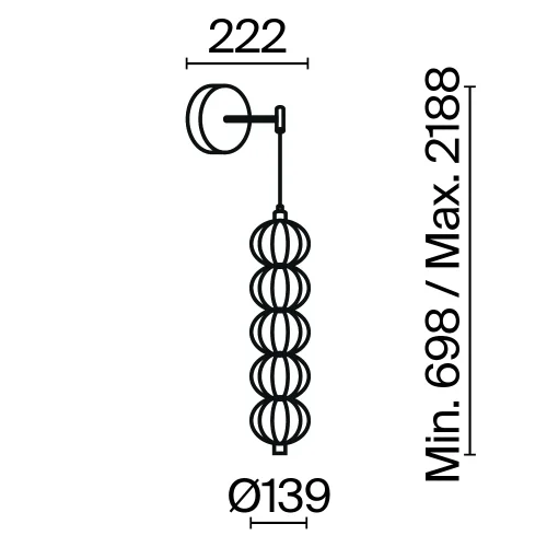 Бра LED Golden Cage MOD216WL-L10G3K Maytoni золотой белый на 1 лампу, основание золотое в стиле современный арт-деко фото 7