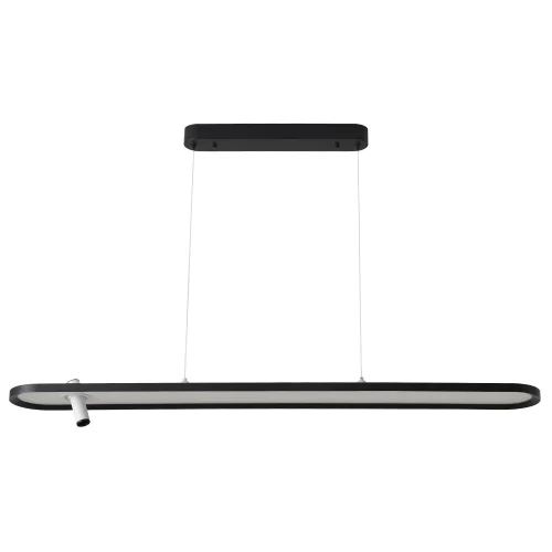 Светильник подвесной LED CONTOUR SP45W LED BLACK Crystal Lux белый на 1 лампу, основание чёрное в стиле современный линейный