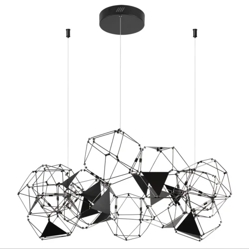 Светильник подвесной LED Trellis 5087/56L Odeon Light чёрный на 1 лампу, основание чёрное в стиле хай-тек 