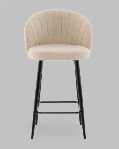 Стул полубарный Ханнингем букле бежевый УТ000041701 Stool Group, /, ножки//, размеры - ***** фото 9