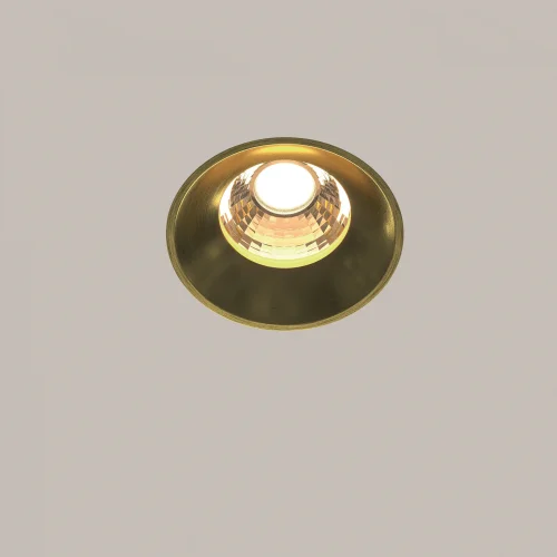Светильник точечный LED Round DL058-12W3K-TRS-BS Maytoni латунь на 1 лампу, основание латунь в стиле современный для затирки фото 12