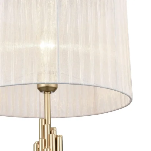 Настольная лампа Clarinetto VL3314N01 Vele Luce бежевая белая 1 лампа, основание золотое металл в стиле классический  фото 3