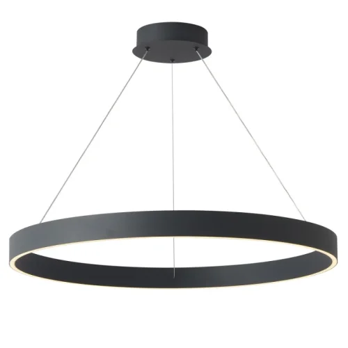 Люстра подвесная ЛЕД с пультом TRON SP70W LED BLACK Crystal Lux белая на 1 лампу, основание чёрное в стиле минимализм кольца с пультом фото 3 Люстра подвесная ЛЕД с пультом TRON SP70W LED BLACK Crystal Lux белая на 1 лампу, основание чёрное в стиле минимализм кольца с пультом фото 3