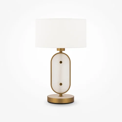 Настольная лампа Marmo MOD099TL-01G Maytoni белая 1 лампа, основание золотое камень металл в стиле арт-деко  фото 2