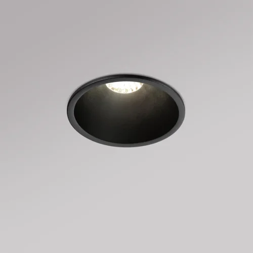 Светильник точечный Nova 359849 Novotech чёрный на 1 лампу, основание чёрное в стиле хай-тек круглый фото 6