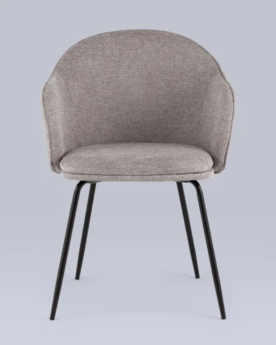 Стул обеденный Echo, светло-серый УТ000038599 Stool Group, серый/шенилл, ножки/металл/чёрный, размеры - ***** фото 3