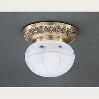 Светильник потолочный PL 7744/1 Reccagni Angelo белый 1 лампа, основание античное бронза в стиле классический 