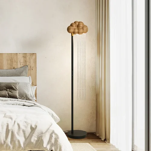 Торшер TELSE Dark brown 212085-23 ImperiumLoft коричневый на 1 лампу, основание чёрное в стиле современный фото 10