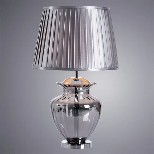 Настольная лампа Sheldon A8532LT-1CC Arte Lamp серая чёрная 1 лампа, основание хром стекло металл в стиле модерн  фото 2