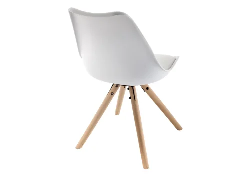 Стул Bonito белый 11326 Woodville, белый/искусственная кожа, ножки/массив бука/натуральный, размеры - ****480*540 фото 10