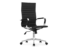 Компьютерное кресло Reus pu black / chrome 15719 Woodville, чёрный/экокожа, ножки/металл/хром, размеры - *1140***550*670