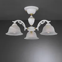 Люстра потолочная PL 9602/3 Reccagni Angelo белая на 3 лампы, основание белое в стиле классический 