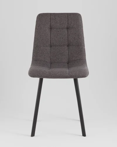 Стул Chilly, рогожка Lumos, темно-серый, сиденье УТ000039783 Stool Group, серый/рогожка, ножки/металл/чёрный, размеры - ***** фото 7
