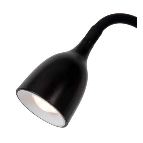 Настольная лампа офисная LED Milo 18673/03/30 Lucide чёрная 1 лампа, основание чёрное металл в стиле современный  фото 5