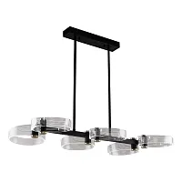 Светильник подвесной LED с пультом Cloud 10242/6LED Escada прозрачный на 1 лампу, основание чёрное в стиле хай-тек с пультом Светильник подвесной LED с пультом Cloud 10242/6LED Escada прозрачный на 1 лампу, основание чёрное в стиле хай-тек с пультом