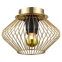 Светильник потолочный Brooks GRLSP-8248 Lussole без плафона 1 лампа, основание матовое золото в стиле модерн 