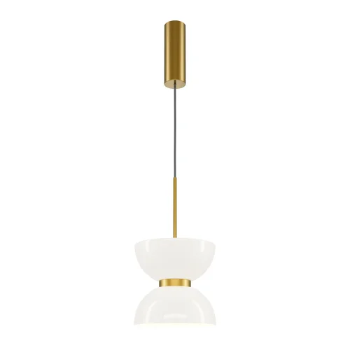 Светильник подвесной LED Kyoto MOD178PL-L11G3K Maytoni белый на 1 лампу, основание золотое в стиле современный арт-деко 