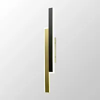 Бра LED Alachua LSP-7150 Lussole матовый золото чёрный 2 лампы, основание чёрное в стиле современный минимализм 