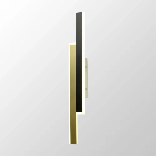 Бра LED Alachua LSP-7150 Lussole матовый золото чёрный на 2 лампы, основание чёрное в стиле современный минимализм 