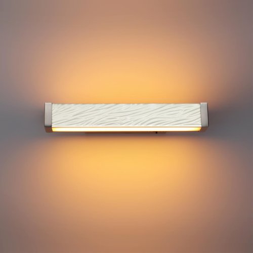 Бра LED Riviera 5451/10WL Odeon Light белый на 1 лампу, основание никель в стиле классический современный фото 3 Бра LED Riviera 5451/10WL Odeon Light белый на 1 лампу, основание никель в стиле классический современный фото 3